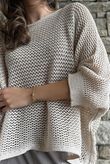 Conrad Grunge Loose Cotton Knit Stone